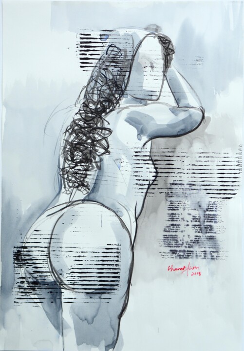 Peinture intitulée "Freedom of Speech -…" par Chammika Jayawardana, Œuvre d'art originale, Acrylique Monté sur Verre