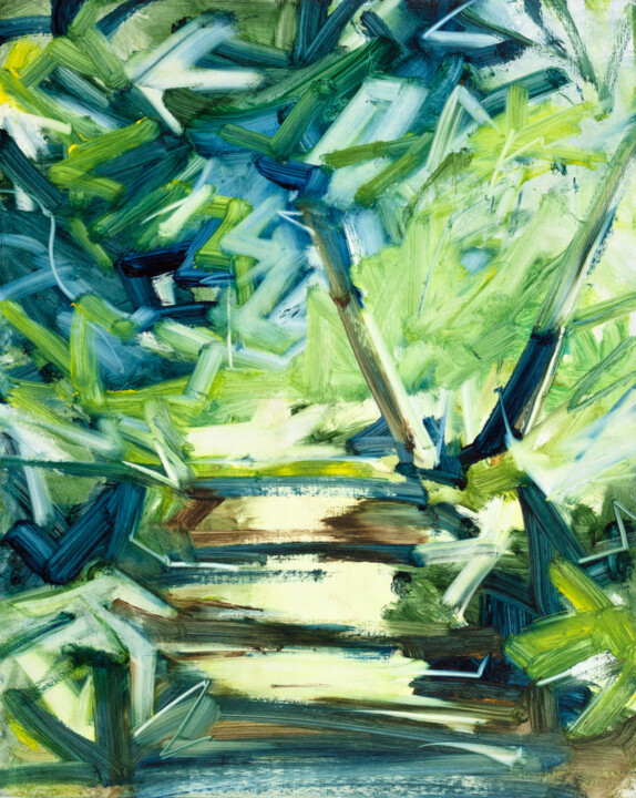 The hot ground Painting, 19.7x15.8 in
