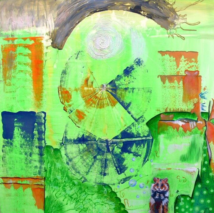 La Grande Roue 绘画, 31.5x31.5 in