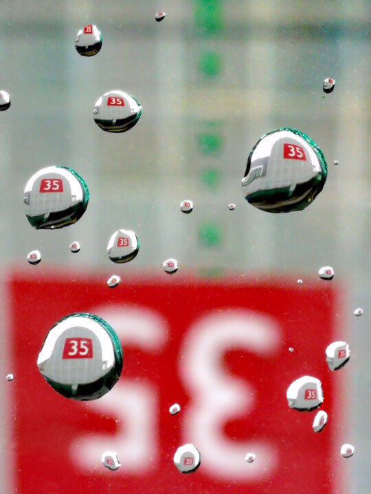 Number 35 Raindrops 摄影, 55.1x41.3 in