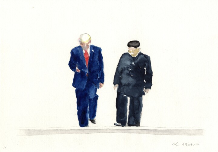 Laying Wall of Trust 2019/07/14d Pittura, 9,5x13,4 in