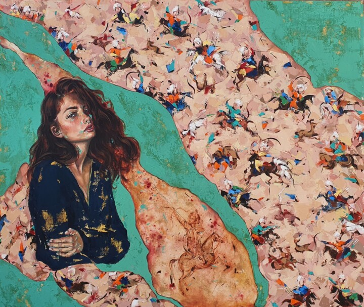 The look that was left behind 绘画, 39.4x47.2 in