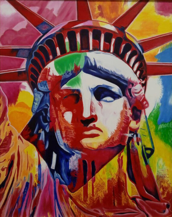 100 Shades of Freedom 绘画, 19.7x15.8 in