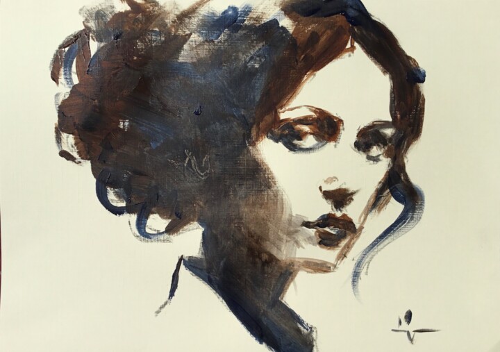 In The Wind #2 绘画, 8.3x11.4 in
