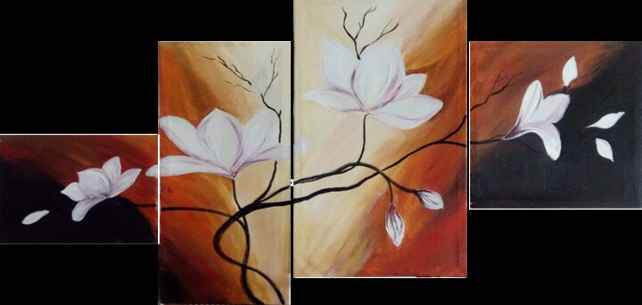 Painting titled "Blooms" by Thimira Dharmawardana, Original Artwork, Acrylic