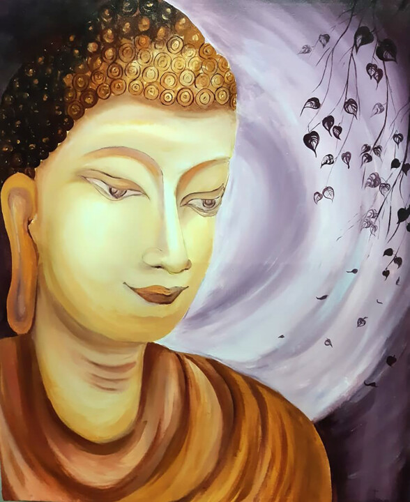 Painting titled "Serenity" by Thimira Dharmawardana, Original Artwork, Acrylic