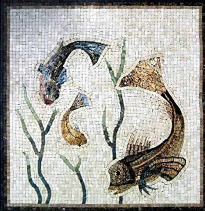 Fish (Mosaic Art) 绘画, 36x36 in