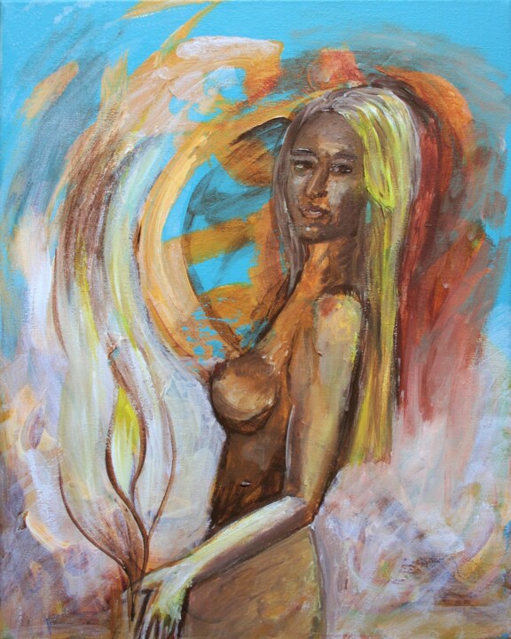 Fire rising 绘画, 20.1x16.1 in