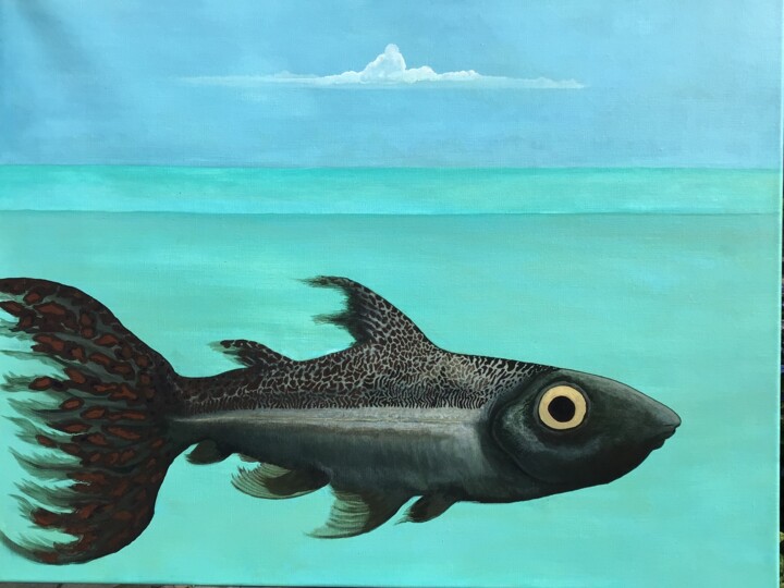 Free fish 绘画, 31.5x39.4 in