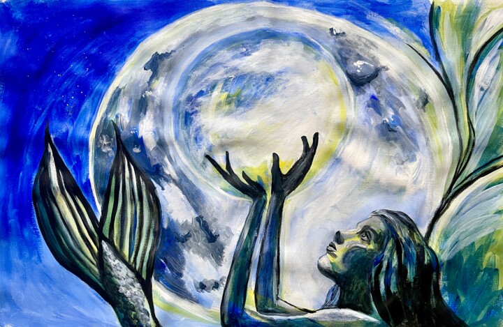 Moon reflection Pittura, 23,6x35,4 in