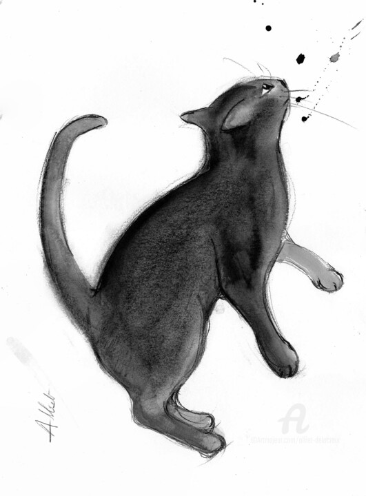Chat dynamique D-P-A-0006 图画, 15.8x11.8 in