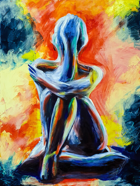 Woman Body print of painting 绘画, 31.5x23.6 in