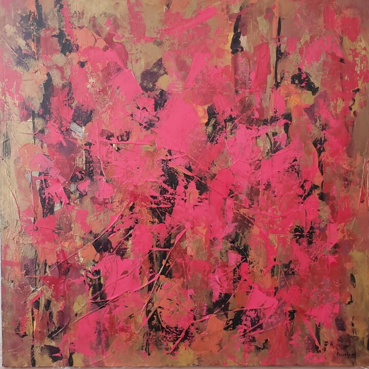 Painting titled "Affirmation" by Joyce Fournier, Original Artwork, Acrylic Mounted on Wood Stretcher frame