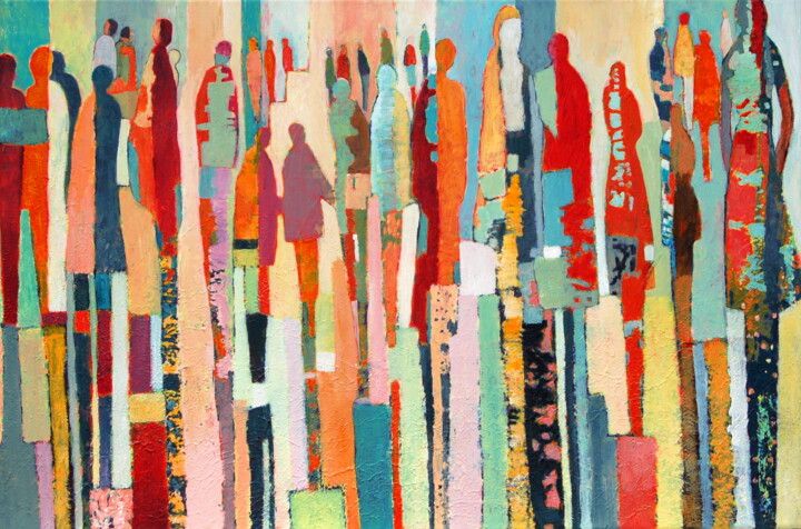 Ensemble c'est la vrai vie 绘画, 23.6x35.4 in