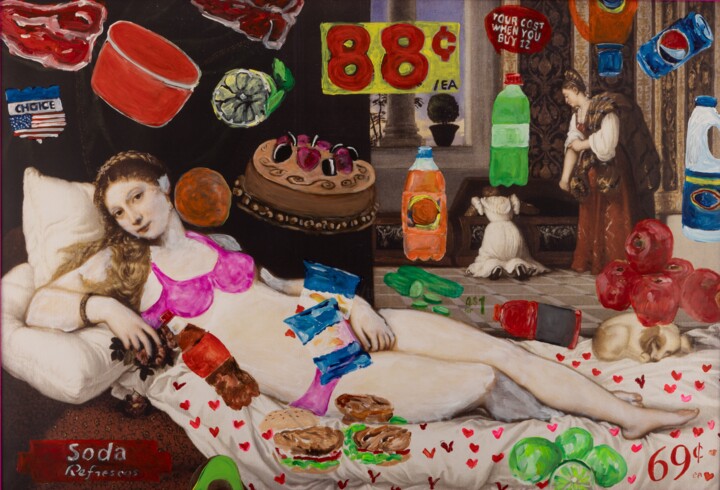 Картина под названием "Objectification Des…" - Tracy Brown, Подлинное произведение искусства, Акрил