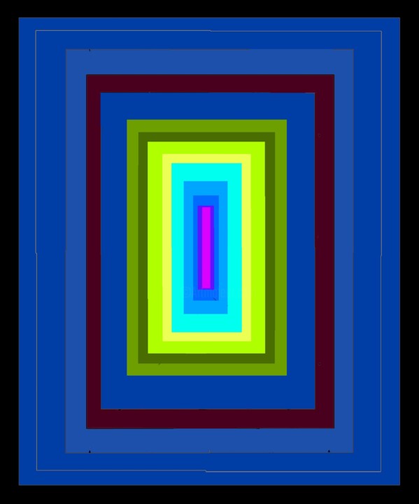 제목이 "Color Shift in Rect…"인 디지털 아트 Ken Lerner로, 원작, 2D 디지털 작업