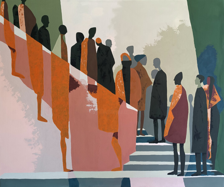 Stairway to the Unknown 绘画, 39.4x47.2 in