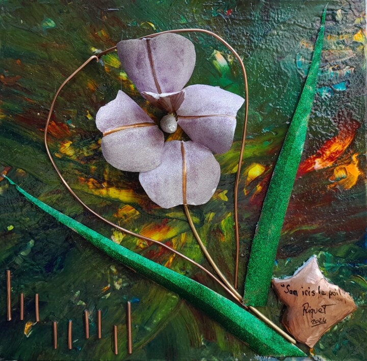 " Sam iris le poil " 绘画, 11.8x11.8 in