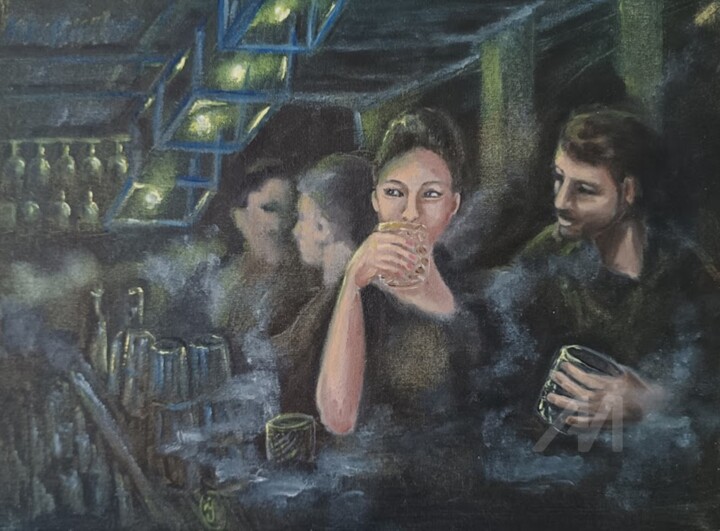 "Man and woman in a…" başlıklı Tablo Irina Oleynik tarafından, Orijinal sanat, Petrol