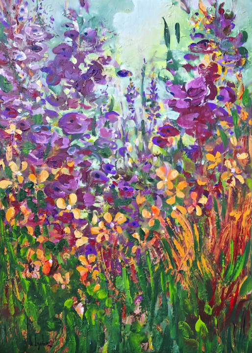 Summer garden X 绘画, 27.6x19.7 in