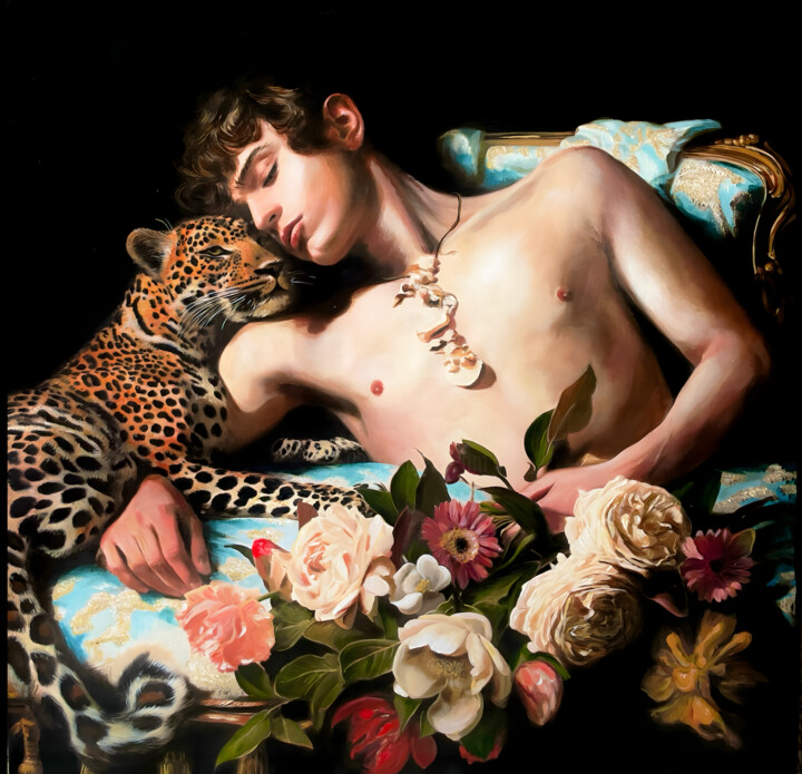 Peinture intitulée "Morpheus" par Amirata Winter, Œuvre d'art originale, Acrylique Monté sur Châssis en bois