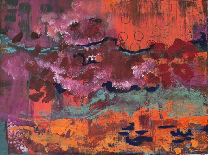 Peinture intitulée "Ciel" par Valérie Blum (Valery), Œuvre d'art originale, Acrylique Monté sur Châssis en bois