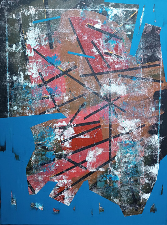 Peinture intitulée "Loft from a bird's…" par Marcin Waska, Œuvre d'art originale, Acrylique