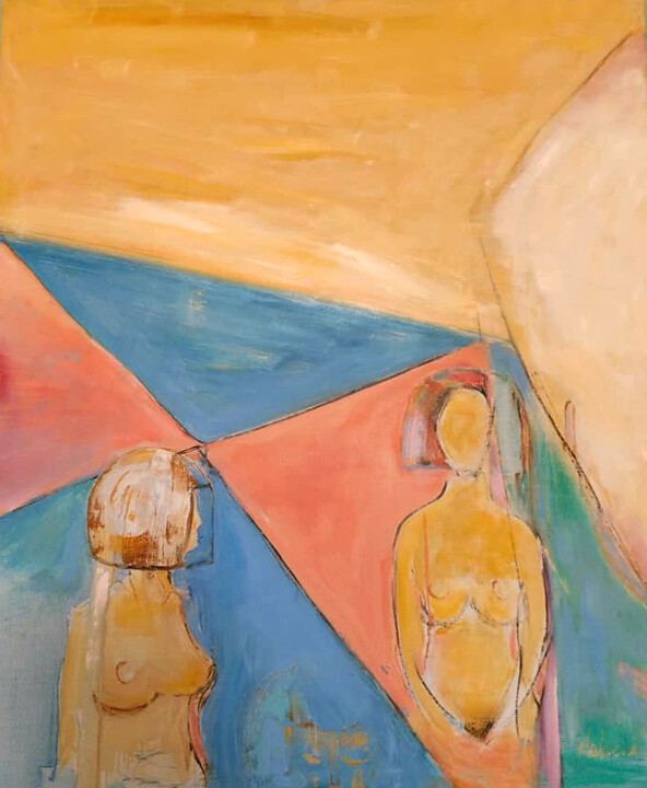 Bathers 绘画, 47.2x35.4 in