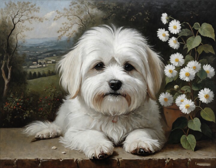 Serene Companion 绘画, 36.9x47.4 in