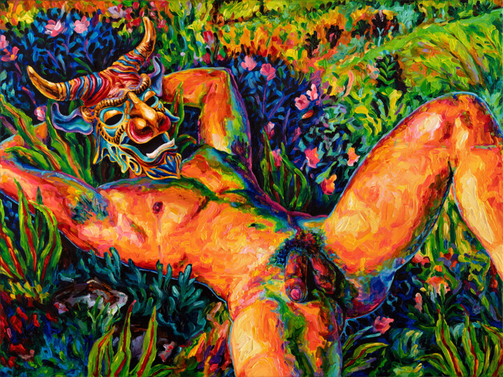 Resting Minotaur (Study) 绘画, 17.7x23.6 in