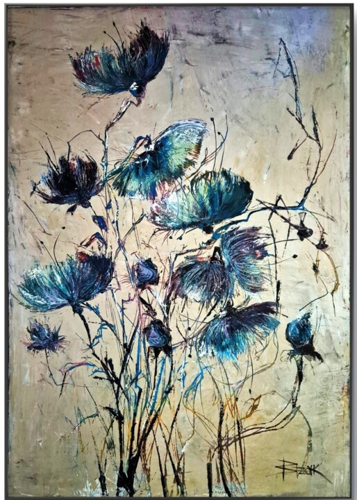 CORNFLOWER 绘画, 39.4x27.6 in