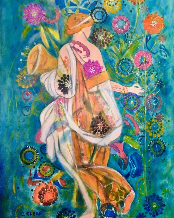 Thalie la florissante 绘画, 45.7x31.9 in