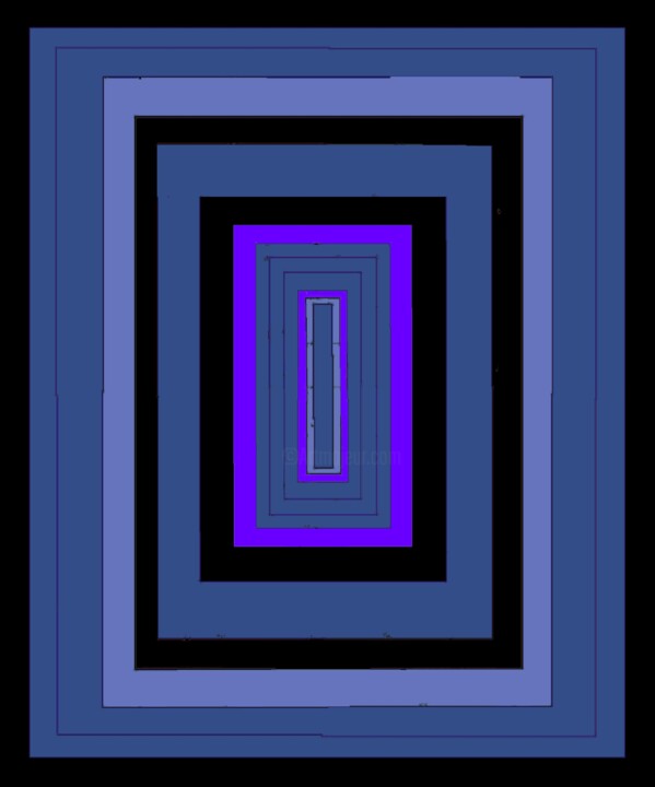 Digital Arts titled "Color Shift in Rect…" by Ken Lerner, Original Artwork, Digital Painting