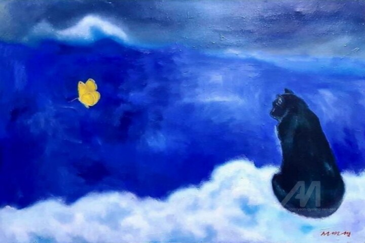 Solitude and Hope: Yearning Flight ( Print Only) 绘画, 23.6x23.6 in
