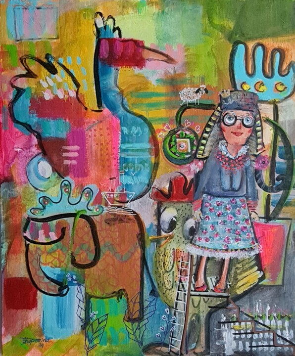 Summer mood 图画, 23.6x19.7 in