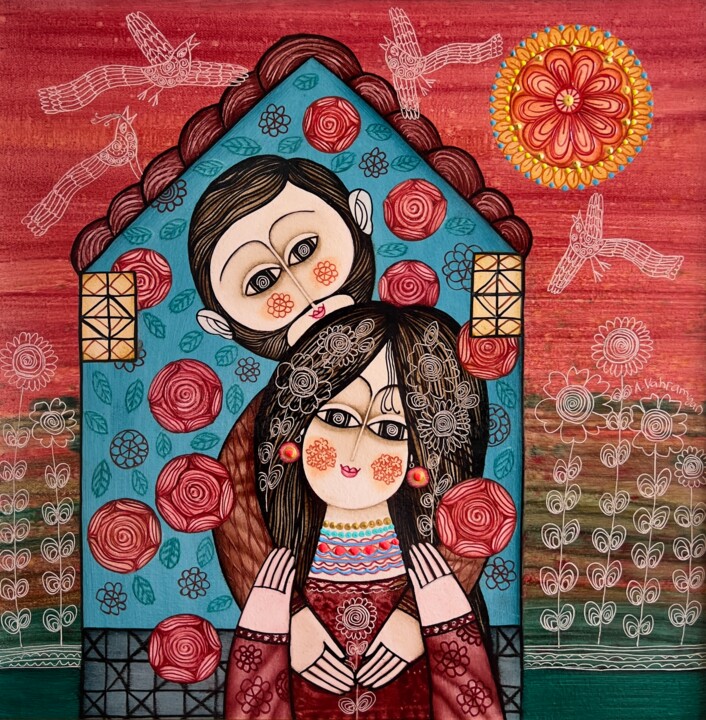 A Loving Hug 绘画, 19.7x19.7 in