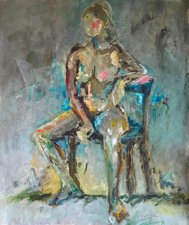 Akt 106 绘画, 37.8x32.3 in
