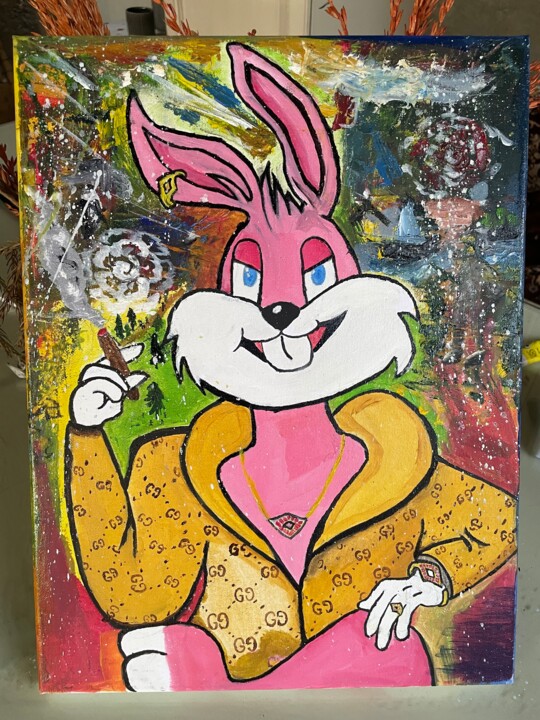 branded bacs bunny 그림, 15.8x11.4 in