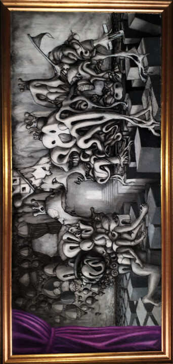 Visages Pittura, 43,3x19,7 in