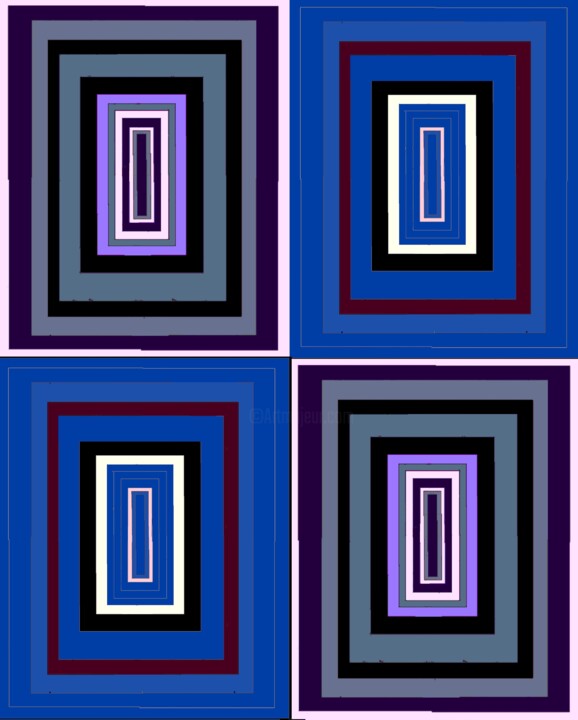 Digital Arts titled "Color Shift in Rect…" by Ken Lerner, Original Artwork, 2D Digital Work