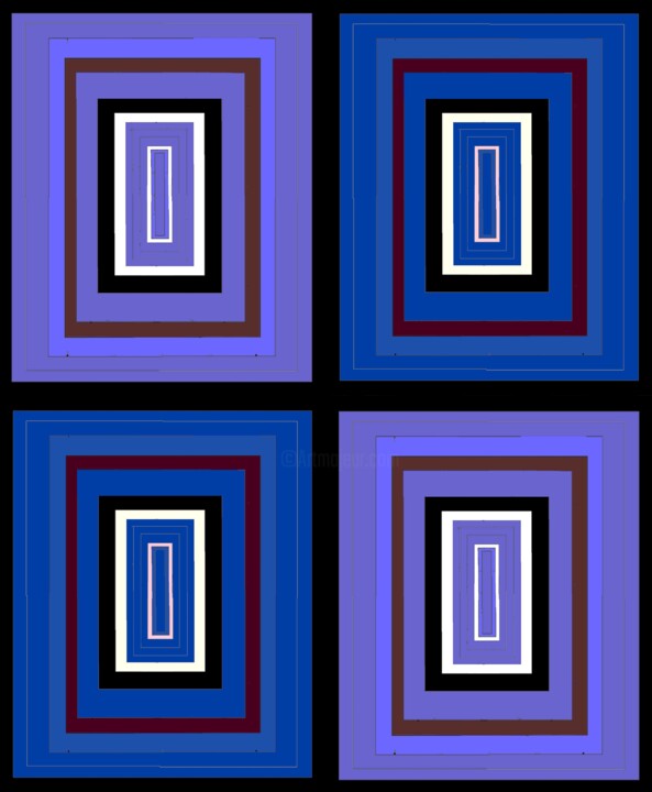 Digital Arts titled "Color Shift in Rect…" by Ken Lerner, Original Artwork, 2D Digital Work