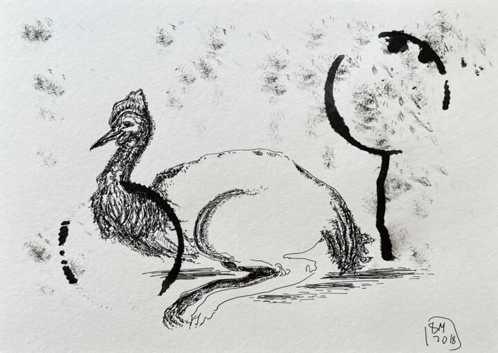 Drawing titled "3U^*/The body in pi…" by Leni Smoragdova, Original Artwork, Marker