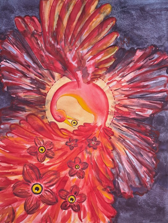 Firebird 绘画, 25.6x19.7 in