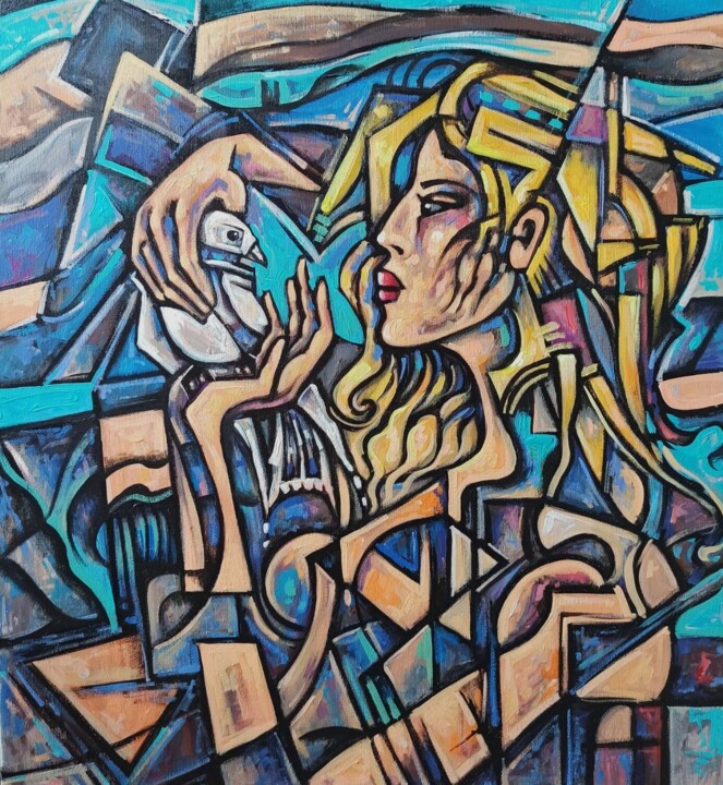 bird 绘画, 25.6x21.7 in