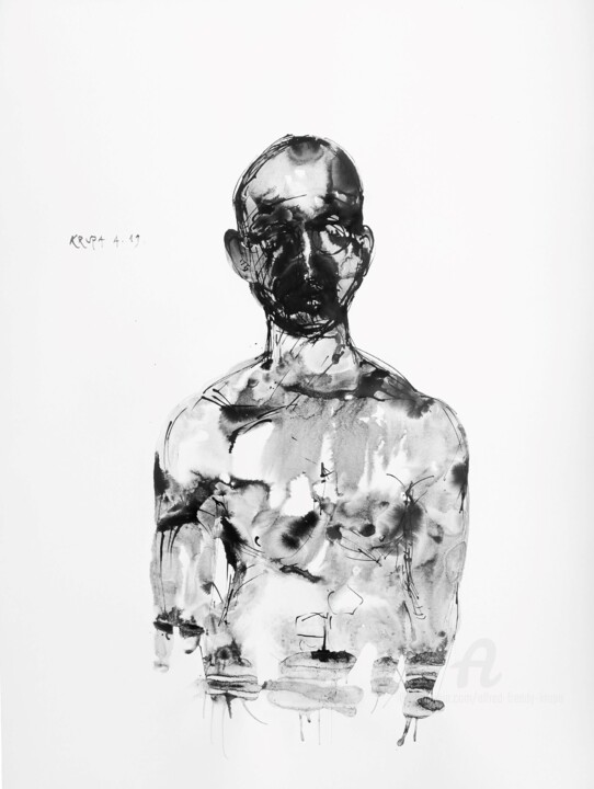 绘画 标题为“2019” 由Alfred Freddy Krupa, 原创艺术品, 墨