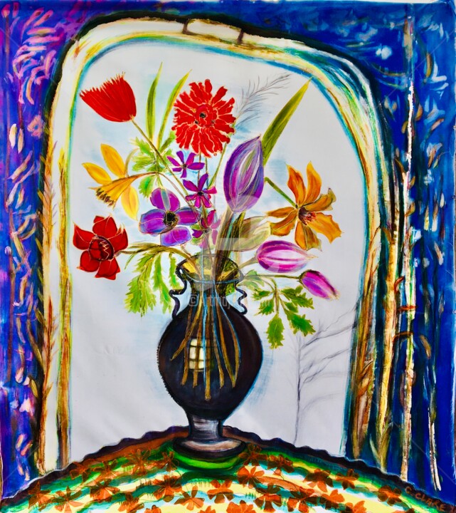 Fleurs éternelles Pittura, 44,9x37,8 in