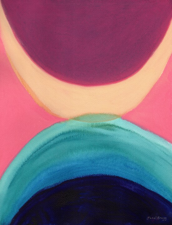 Pintura intitulada "Meeting of the Midn…" por Janel Bragg, Obras de arte originais, Aquarela
