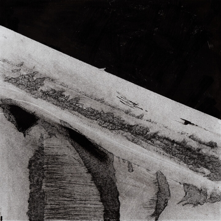 #223, 25x25cms, graphite et acrylique sur papier, 07-2024 Pittura, 9,8x9,8 in