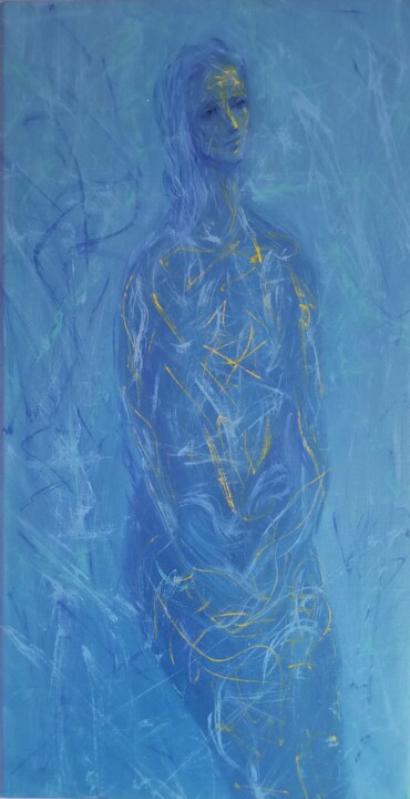 Seated Woman Pittura, 34x18 in