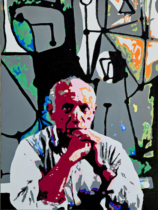 Peinture intitulée "Picasso" par Josef Hirthammer, Œuvre d'art originale, Acrylique Monté sur Châssis en bois